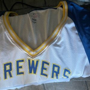 Brewers Blue and White Women's Jersey